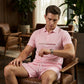 🏆 Men's Summer Polo & Shorts Set – 2-Piece Athletic Crew Neck Outfit, Breathable Performance Fabric with 4-Way Stretch for Active Lifestyles