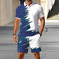 🏆 Men's Summer Polo & Shorts Set – 2-Piece Athletic Crew Neck Outfit, Breathable Performance Fabric with 4-Way Stretch for Active Lifestyles