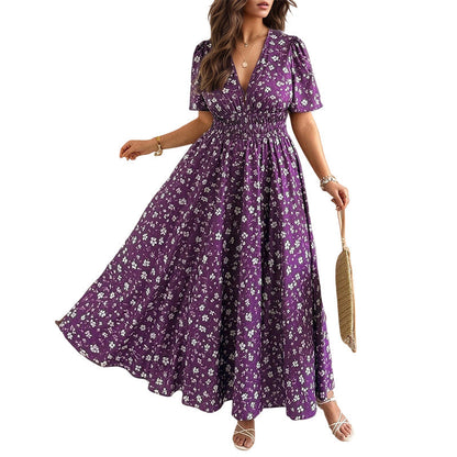 👗 50% OFF NOW! 🌸 Women's Elegant Floral V-Neck Dress – Lightweight & romantic – Perfect for spring, summer or garden parties – easy, feminine style ✨💐
