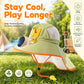 ❄️🌬️50% OFF !!!🌊Kids Solar Powered Cooling Fan Hat | UV Protection Neck Flap Sun Hat | Breathable Mesh & Roll-Up Summer Cap for Outdoor Adventures