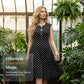 👗 50% OFF NOW! ⚫ Women's Plus Size Polka Dot Sleeveless Midi Dress – Flowy & lightweight – Perfect for summer, beach or casual chic – comfortable and flattering 🌸✨