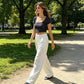 👖 LIMITED-TIME 50% OFF! ✨ Women's Casual Wide-Leg Drawstring Pants – Fluid Drape, Easy Waist, Versatile 🌿