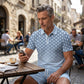 📢📢50% OFF !! ⏰Men's Geometric Print Collared Top & Shorts Set😎