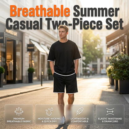 👕🩳 Men's Waffle Knit T-Shirt & Shorts Set – 50% OFF! Textured waffle fabric, breathable, relaxed fit – your new summer favorite. 🔥☀️