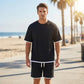 👕🩳 Men's Waffle Knit T-Shirt & Shorts Set – 50% OFF! Textured waffle fabric, breathable, relaxed fit – your new summer favorite. 🔥☀️