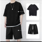 👕🩳 Men's Waffle Knit T-Shirt & Shorts Set – 50% OFF! Textured waffle fabric, breathable, relaxed fit – your new summer favorite. 🔥☀️