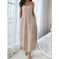 👗🐆Women's Leopard Print Spaghetti Strap Maxi Dress