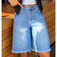 👖🌅✨ LIMITED-TIME 50% OFF! Women’s Casual High Waisted Fringed Denim Shorts – Flattering High-Rise, Slimming Fit, Raw Fringe Hem – Accentuates Your Waist and Elongates Your Legs for a Chic Summer Look 🦵