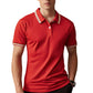 🎁2026 New Arrivals 50% OFF💥Men Fashion Contrast Lapel Quick Drying Short Sleeve T-Shirt