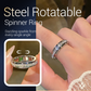 📢📢50% OFF !! ⏰Titanium Steel Rotatable Spinner Ring with Zirconia