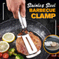 🍳🔧 3-in-1 cooking clamp – grab, flip, scrape, and drain oil easily!