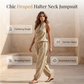 👗 50% OFF NOW! ✨ CHIC DRAPED HALTER NECK JUMPSUIT – Breathable wide-leg, elegant drape & day-to-night versatility – Effortless style for any occasion 🌙