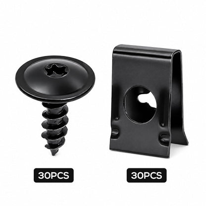 📢📢50% OFF !! ⏰Universal Car Metal U-Type Clips and Screws Set