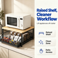 🏠2-Tier Kitchen Microwave Stand with Slide-Out Storage Drawer