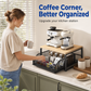 🏠2-Tier Kitchen Microwave Stand with Slide-Out Storage Drawer