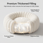 🐾2026 HOT SALE 52000+ Sold 50% OFF!🔥💥Cloud-Like Ultra Soft Plush Round Calming Pet Bed, Raised Rim Donut Cat Dog Bed, Joint Relief Warm Cozy Washable Pet Sleeping Cushion