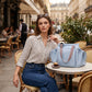 Multi-functional Women Nylon Backpack Convertible Tote Shoulder Bag