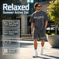 👕🩳 Men's Casual T-Shirt and Shorts Set – 50% OFF! Relaxed fit, breathable, perfect for summer days & lounging. 🔥☀️