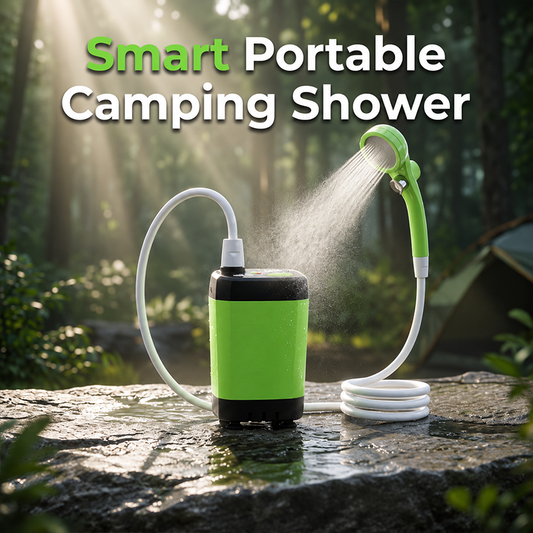 Portable Camping Shower with Rechargeable Pump