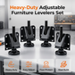 Heavy-Duty Adjustable Furniture Levelers Set