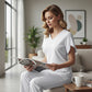 🎉 2026 Sale — Over 47,000 Sold! 👚 V-Neck Flutter Sleeve Blouse – Soft Feminine Breeze 🌸