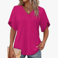 🎉 2026 Sale — Over 47,000 Sold! 👚 V-Neck Flutter Sleeve Blouse – Soft Feminine Breeze 🌸