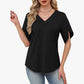 🎉 2026 Sale — Over 47,000 Sold! 👚 V-Neck Flutter Sleeve Blouse – Soft Feminine Breeze 🌸