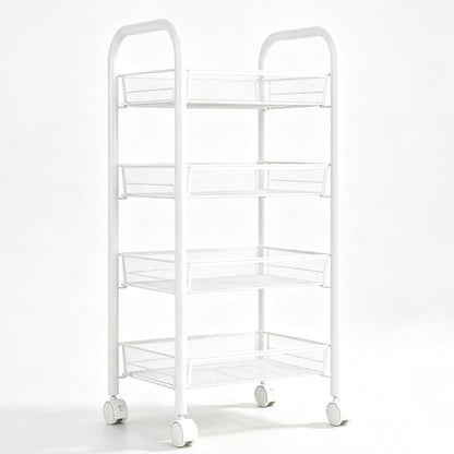 🎉 LIMITED TIME 50% OFF! 🛒 3/4-Tier Mobile Mesh Storage Utility Cart with Wheels – Space-Saving Metal Wire Rolling Cart 🏠