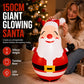 150cm Inflatable Santa Claus Tumbler with LED Light Christmas Outdoor Party Decoration