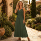 Women's Sleeveless Strap Empire Waist Maxi Dress
