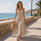 Women's Sleeveless Strap Empire Waist Maxi Dress