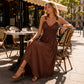 Women's Sleeveless Strap Empire Waist Maxi Dress