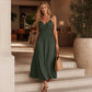 Women's Sleeveless Strap Empire Waist Maxi Dress