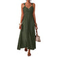 Women's Sleeveless Strap Empire Waist Maxi Dress