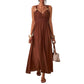 Women's Sleeveless Strap Empire Waist Maxi Dress