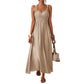 Women's Sleeveless Strap Empire Waist Maxi Dress