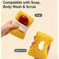 Exfoliating Honeycomb Bath Sponge with Hand Strap