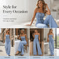 👗💙 Women's Spaghetti Strap Wide Leg Denim Jumpsuit – 50% OFF! Effortless style, wide-leg comfort, classic denim – your new warm-weather favorite. ☁️☀️