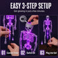 🎃💡 Solar Skeleton Stake Lights – Glow In The Dark, Solar Powered, Easy To Install. Ideal For Haunted Yard, Porch & Walkway! 👻🪦✅