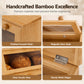 Bamboo Double-Layer Bread Storage Box