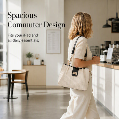 📢📢50% OFF !! ⏰Spacious Commuter Straw Shoulder Bag