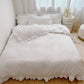 🛏️ 50% OFF! ✨ Simple Solid Color 4-Piece Bedding Set with Ruffled Borders – Double-Stitched Ruffle Hem, Cloud-Like Microfiber & Breathable Softness – Romantic Elegance for Your Sleep Sanctuary 🌙