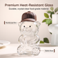 Cute Bear Shaped Glass Water Bottle