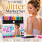 🌸 50% OFF NOW! 🌸24-Color Face & Body Glitter Marker Set with Dual Tips