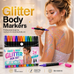 🌸 50% OFF NOW! 🌸24-Color Face & Body Glitter Marker Set with Dual Tips