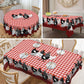 🐓 Red Plaid Rooster Tablecloth