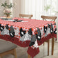 🐓 Red Plaid Rooster Tablecloth