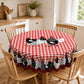 🐓 Red Plaid Rooster Tablecloth