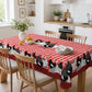 🐓 Red Plaid Rooster Tablecloth