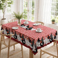 🐓 Red Plaid Rooster Tablecloth